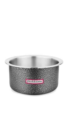 FLIXBLOOM Cosmic Black Hard Anodised Induction Base and Stove Friendly Cookware | 8 L | 8.5 Qt