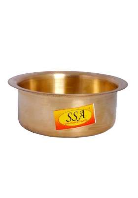 SHIV SHAKTI ARTS Plane Pure Brass Bhagoni | 350 ml | 11.8 fl oz