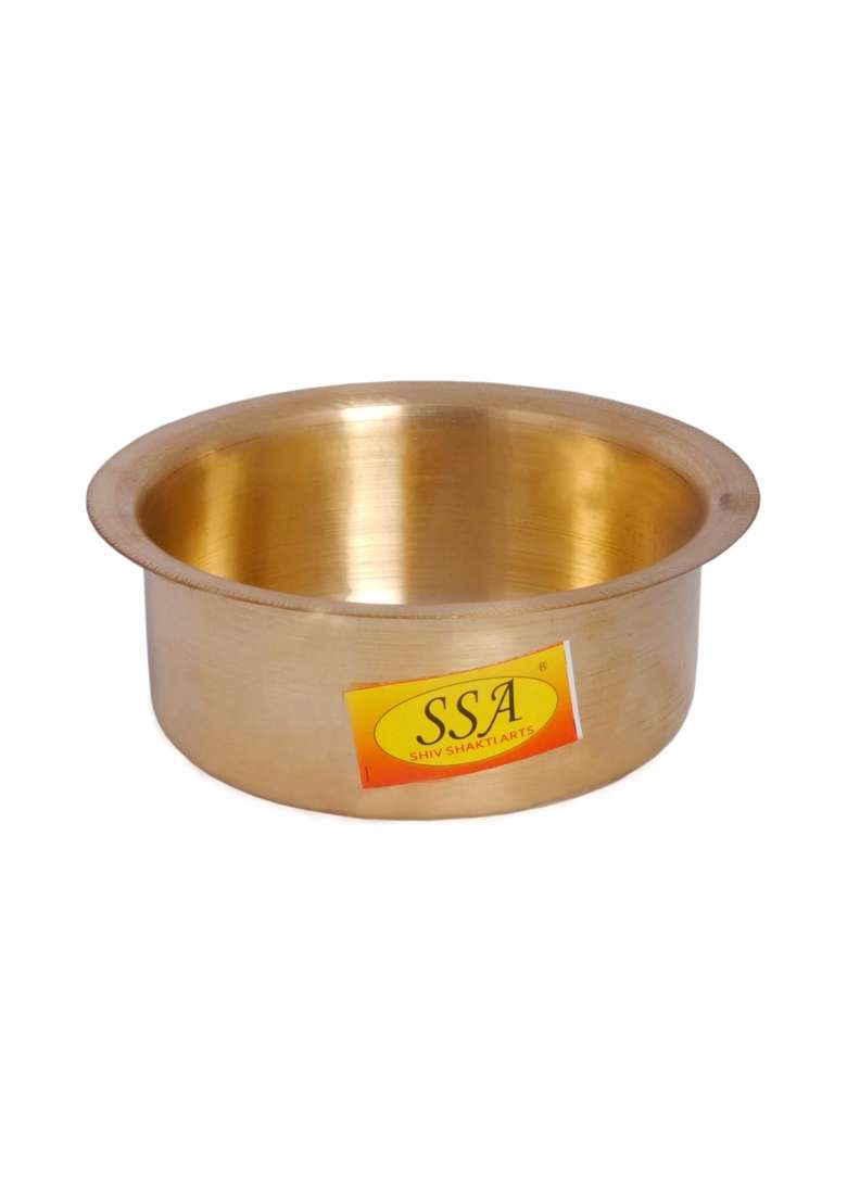 SHIV SHAKTI ARTS Plane Pure Brass Bhagoni | 350 ml | 11.8 fl oz - Indya
