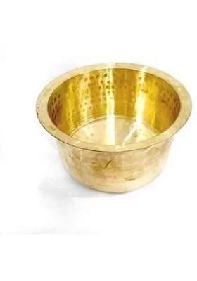 RewariCraft Brass Hammered Tope Cooking Pot Topia Patila Golden | 1.5 L | 1.6 Qt