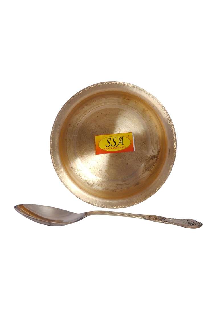SHIV SHAKTI ARTS Plane Pure Brass Bhagoni | 350 ml | 11.8 fl oz - Indya