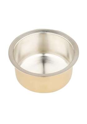MUKE Brass Patila Cooking Pot Tope | 1 L | 1.1 Qt | Heavy Bottom