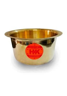 Super HK Brass Pital Tope Cooking Pot Patila Bhagona Handi | 4 L | 4.2 Qt