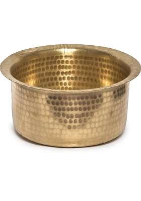 ODAR Pure Brass Cooking Pot | 1 L | 1.1 Qt | Hammered Finish