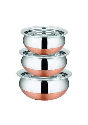 RJ kitchenware Store Handi Cooking Pot Copper Bottom Stainless Steel. | 8 L | 8.5 Qt