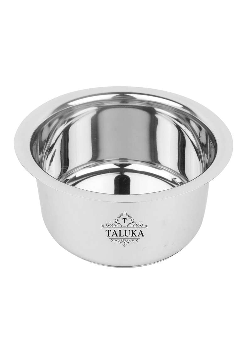 Taluka With T Logo Taluka 11 X 6.5 Inches Approx | 4.5 L | 4.8 Qt | 11 Inch | Induction Compatible - Indya
