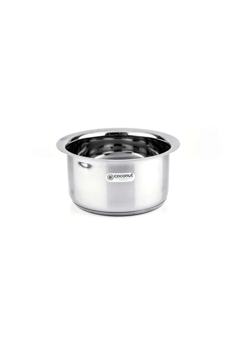coconut Round Bottom Tope Cooking Pot Standard and Induction Base | 2500 ml | 84.5 fl oz - Indya