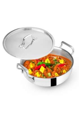 The Indus Valley Triply Stainless Steel Biryani Pot with SS Lid | 3 L | 3.2 Qt | Induction Compatible | Non-Stick