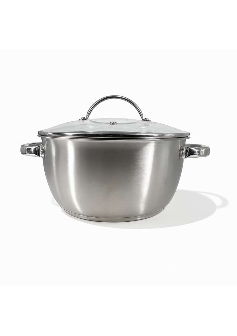 PLUMM Get Plumm Stainless Steel Cooking Pot | 24 cm | 9.4 Inch | With Lid - Indya