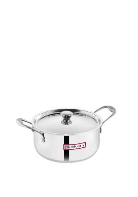 FLIXBLOOM Vizier Stainless Steel Triply Induction Base | 5 L | 5.3 Qt | With Lid