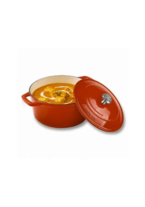 CUMIN CO. Enamel Cast Iron Dutch Oven | 1.2 L | 1.3 Qt | 16 cm | 6.3 Inch | Induction Compatible | Heavy Bottom | Non-Toxic | Non-Stick