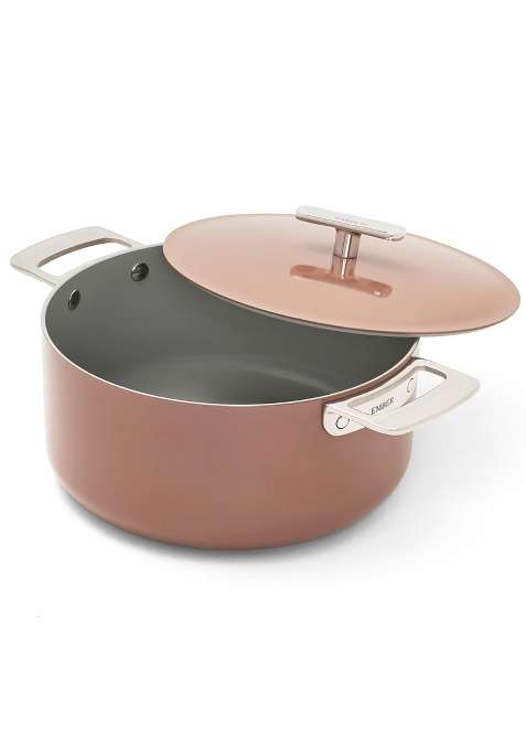 Ember Cookware Arcilla Ceramic Dutch Oven | 5 L | 5.3 Qt | 24 cm | 9.4 Inch | Non-Toxic | Non-Stick
