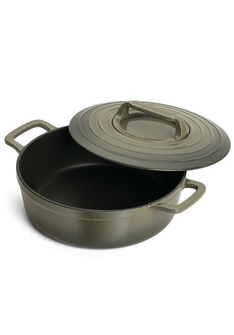 Ember Cookware TitaniumClad Enamel Cast Iron Casserole | 26 cm | 10.2 Inch | Induction Compatible | Non-Stick