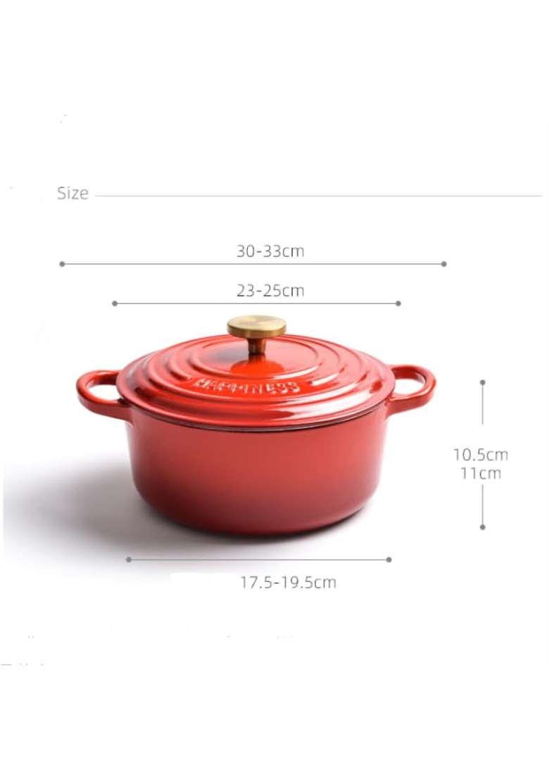 NUTRION Happiness Series Cast Iron Dutch Oven - Indya