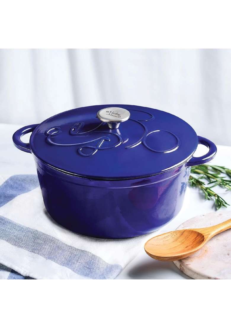 Meyer Disney Bon Voyage Enameled Cast Iron Casserole | 4.5 L | 4.8 Qt | 25 cm | 9.8 Inch | With Lid - Indya