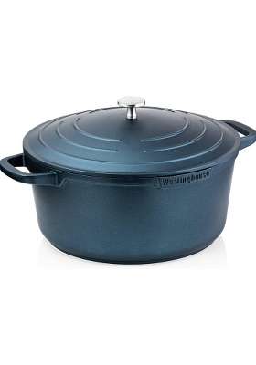Westinghouse Blue Cast Aluminium Dutch Oven with Lid | 4.7 L | 5 Qt | Induction Compatible | Non-Stick