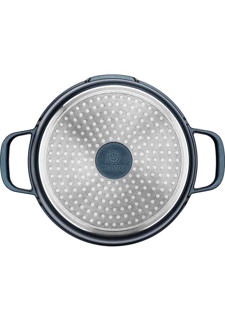 Westinghouse Blue Cast Aluminium Dutch Oven with Lid | 4.7 L | 5 Qt | Induction Compatible | Non-Stick - Indya