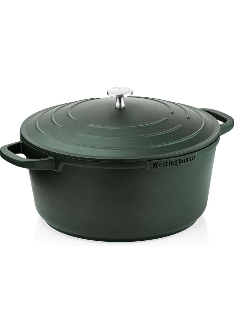 Westinghouse Performance Series Green Casserole Dish with Lid | 24 cm | 9.4 Inch | Induction Compatible - Indya