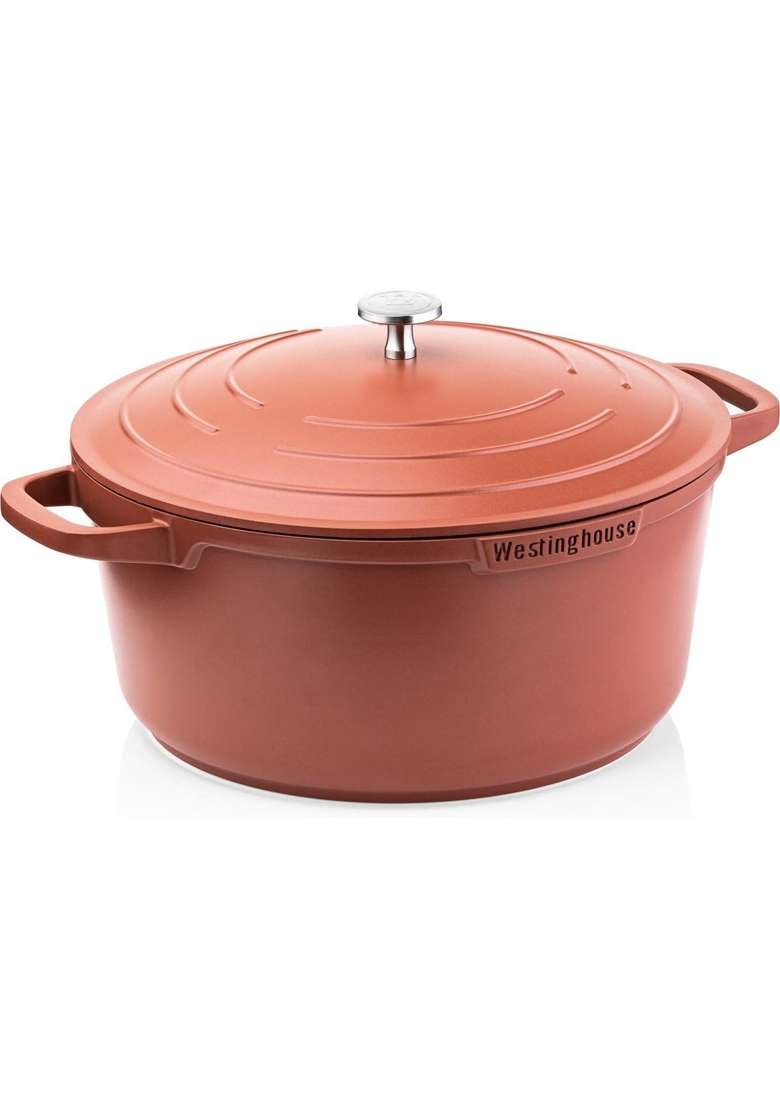 Westinghouse Performance Series Orange Casserole Dish with Lid | 24 cm | 9.4 Inch | Induction Compatible - Indya