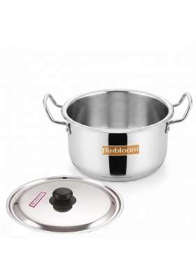 FLIXBLOOM Centric Stainless Steel TRIPLY-Bottom | 4 L | 4.2 Qt | Induction Compatible