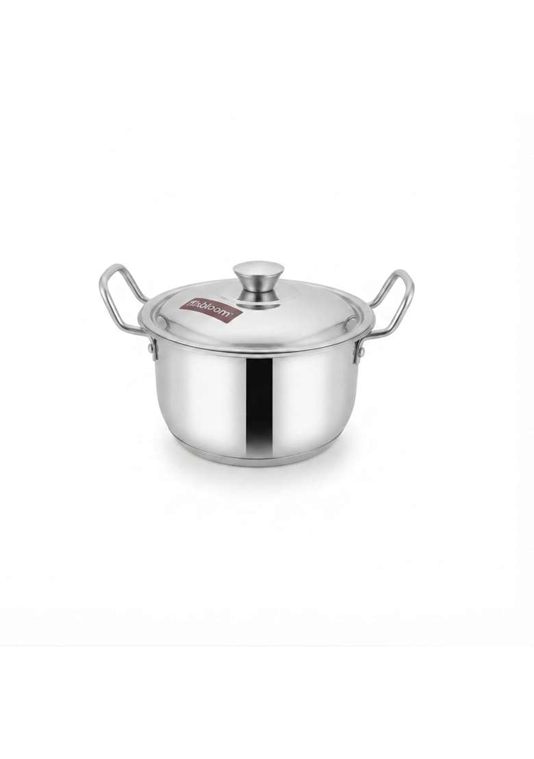 FLIXBLOOM Centric Stainless Steel TRIPLY-Bottom | 4 L | 4.2 Qt | Induction Compatible - Indya