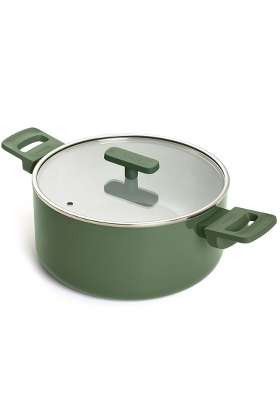 Ember Cookware Arcilla Ceramic Dutch Oven | 5 L | 5.3 Qt | 24 cm | 9.4 Inch | Non-Toxic | Non-Stick | With Lid