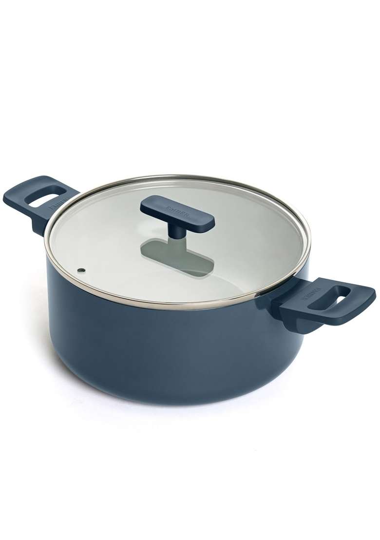 Ember Cookware Arcilla Ceramic Dutch Oven | 5 L | 5.3 Qt | 24 cm | 9.4 Inch | Non-Toxic | Non-Stick | With Lid - Indya