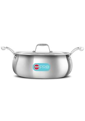 Hawkins Pro Handi Cooking Pot with Lid | 5 L | 5.3 Qt | Tri-Ply