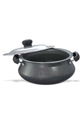 Prestige Omega Select Plus Non Stick Junior Handi Cooking Pot Dupont Teflon Non-Stick Coating | 4 L | 4.2 Qt | 20 cm | 7.9 Inch | PFOA Free