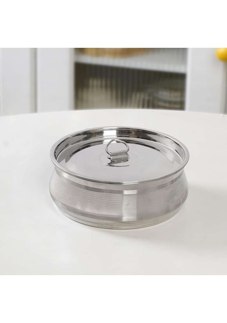 Nestasia Stainless Steel Handi Cooking Pot with Lid | 1 L | 1.1 Qt | 5-Piece Set | Dishwasher Safe | Food Safe - Indya