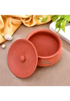B S NATURAL Organic Clay Dahi Handi Clay Handi | With Lid