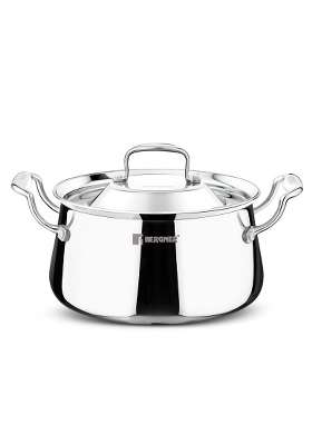 BERGNER Argent Samsara Triply Stainless Steel | 4 L | 4.2 Qt | 22 cm | 8.7 Inch | Induction Compatible