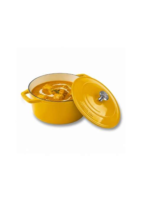 CUMIN CO. Enamel Cast Iron Dutch Oven | 1.2 L | 1.3 Qt | 16 cm | 6.3 Inch | Induction Compatible | Heavy Bottom | Non-Toxic | Non-Stick