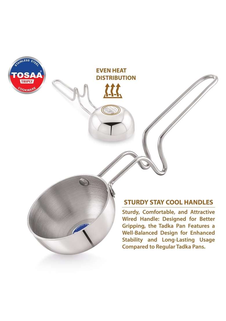 Tosaa Triply Tadka PAN | 300 ml | 10.1 fl oz | 10 cm | 3.9 Inch - Indya