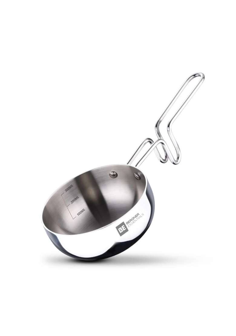 BERGNER BE Essentials Tri-Ply Stainless Steel | 300 ml | 10.1 fl oz | 10 cm | 3.9 Inch | Induction Compatible - Indya