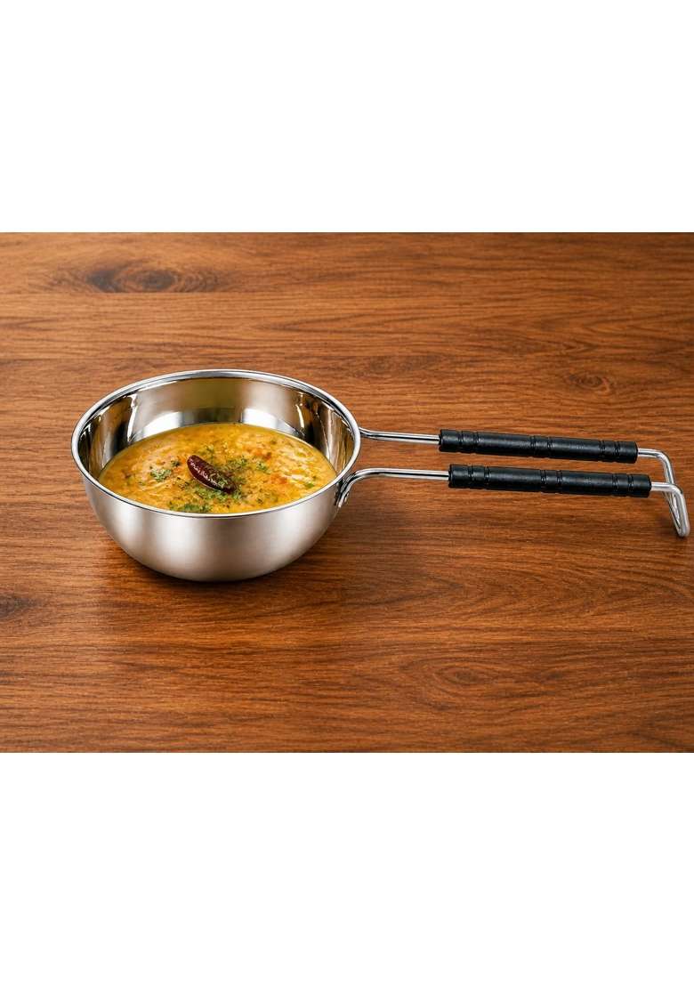 SHIV HOME WORLD Stainless Steel Tadka Pan | 30 cm | 11.8 Inch - Indya