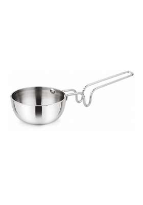 Prabha Tadka Pan Stainless Steel Tadka Pan Capacity | 250 ml | 8.5 fl oz | 11 cm | 4.3 Inch | Induction Compatible