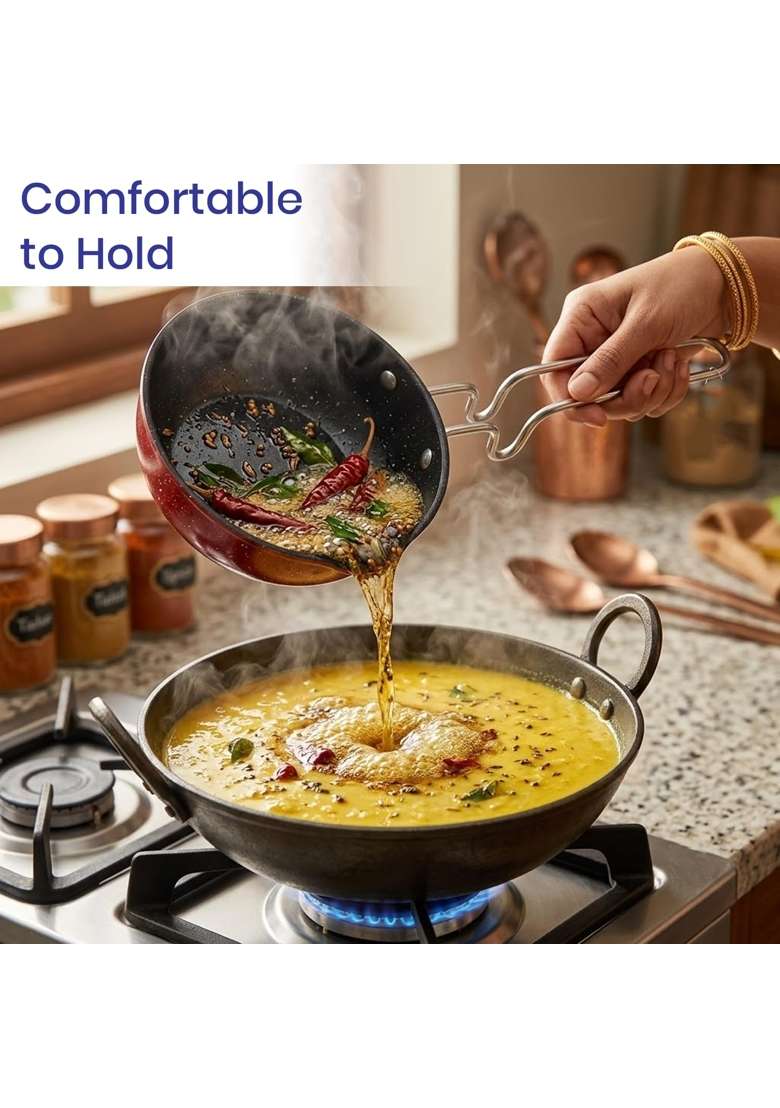 DOZY Small Iron Tadka Pan Set | 2-Piece Set - Indya