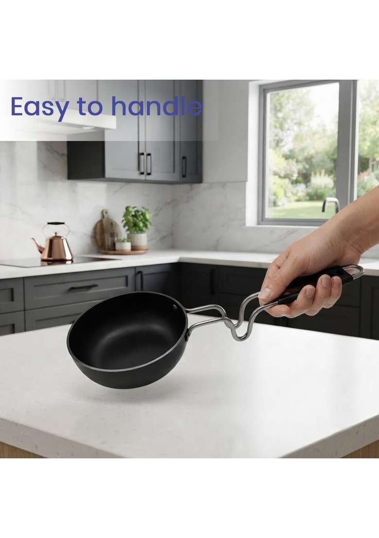 DOZY Non-Stick Tadka Pan with Stainless Steel Handle - Indya