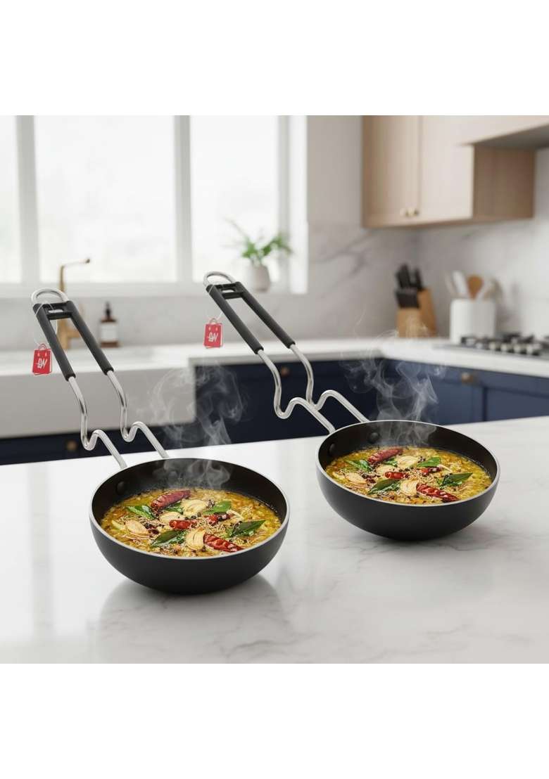 LAZYwindow Iron Tadka Pan | 12 cm | 4.7 Inch | Induction Compatible - Indya