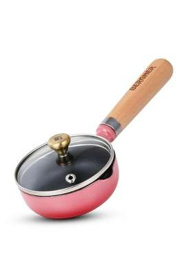 BERGNER Excalibur Lightweight Cast Iron Tadka Pan with Lid | 12 cm | 4.7 Inch | Induction Compatible | Non-Stick