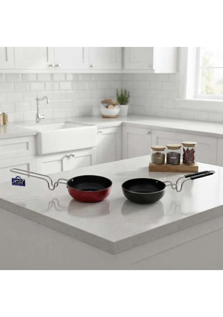 DOZY Non-Stick Tadka Pan | 2-Piece Set - Indya