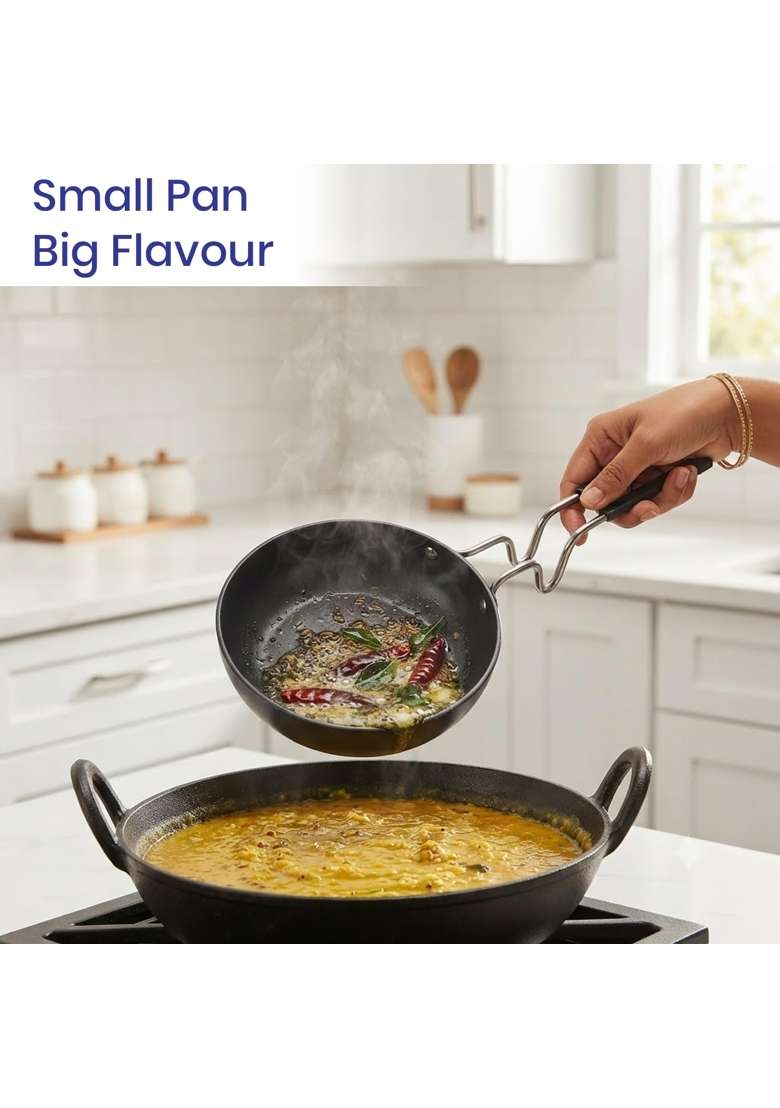 DOZY Non-Stick Tadka Pan | 2-Piece Set - Indya