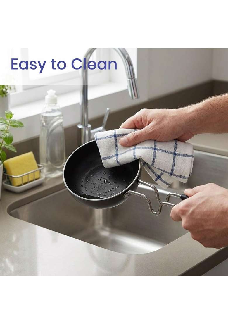 DOZY Non-Stick Tadka Pan | 2-Piece Set - Indya