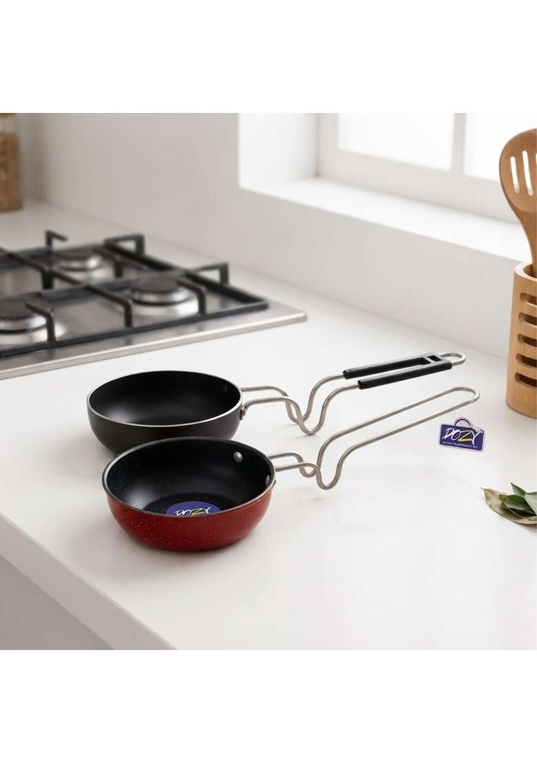 DOZY Iron Tadka Pan | 2-Piece Set - Indya