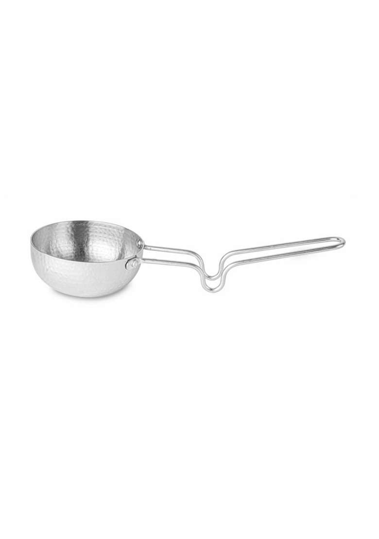 Shri and Sam Stainless Steel Heavy Weight Hammered Tadka Pan | 14 cm | 5.5 Inch - Indya