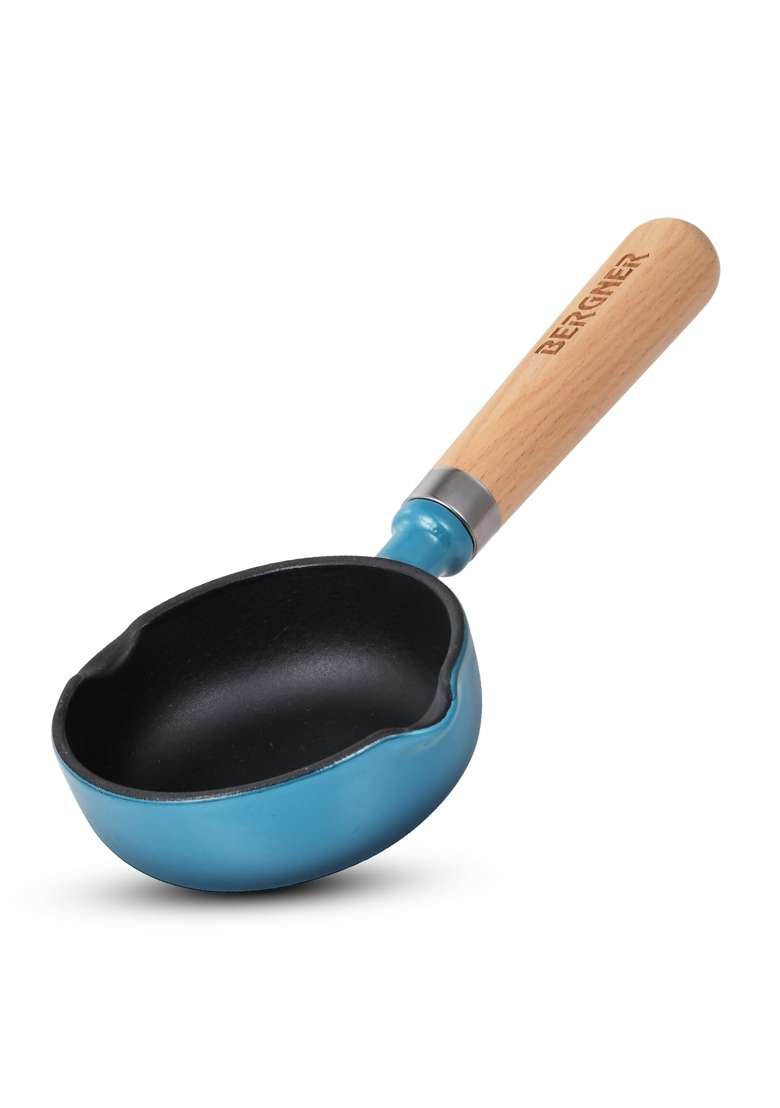BERGNER Excalibur Lightweight Cast Iron Tadka Pan | 200 ml | 6.8 fl oz | 12 cm | 4.7 Inch | Induction Compatible | Non-Stick - Indya