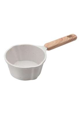 Drumstone Maifan Stone Non-Stick Tadka Pan with Handle | 1.6 L | 1.7 Qt | Induction Compatible