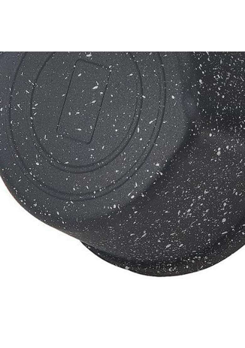 Drumstone Maifan Stone Non-Stick Tadka Pan with Handle | 1.6 L | 1.7 Qt | Induction Compatible - Indya