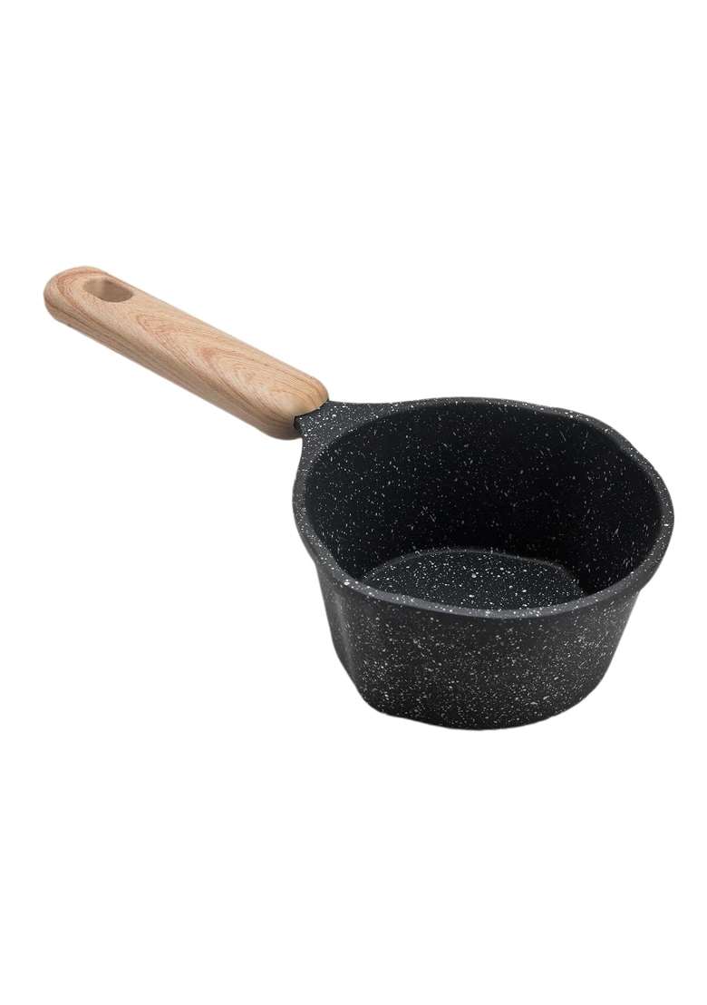 Drumstone Maifan Stone Non-Stick Tadka Pan with Handle | 1.6 L | 1.7 Qt | Induction Compatible - Indya
